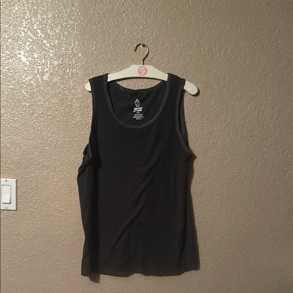 Swiss cross large tank top Black Tank Top
